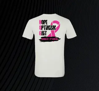 Hog Breast Cancer Awareness T-Shirt: White