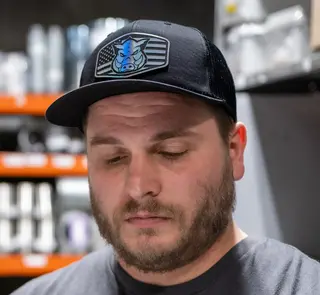 Black Hog Head Richardson Mesh Back Hat (Colby)