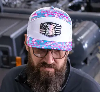 Teal Hog Head Performance with Silver Patch (Colby)